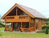 2 bedrooms a kitchen and two toilets russian pine two story wooden prefabricated houses and villas