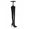 2019 stiletto heel thigh high boot for women Croc belt sexy ladies factory direct sale Party Wear over knee pointed toe boots