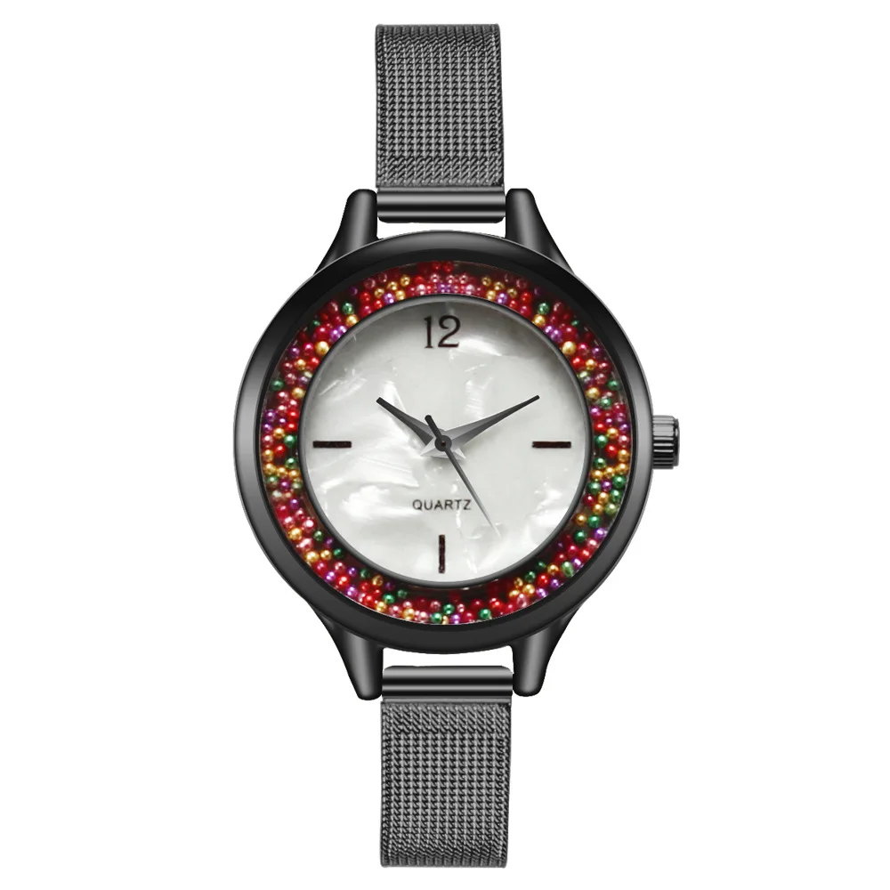 Women Business Alloy Thin Mesh Strap Quartz Watch Flowing Colorful Beads Round Dial Wristwatches (KWT2127), As the picture
Women Business Alloy Thin Mesh Strap Quartz Watch Flowing Colorful Beads Round Dial Wristwatches (KWT2127), As the picture