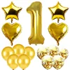 2019 Hot Sale Party Decorations Birthday Set Gold Alphabet Letter Foil Balloons Birthday Decoration Background