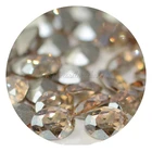 Gemstone wholesale pear shape golden shadow foil back rhinestone glass loose gemstone for jewelry