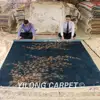YILONG 8'x10' Chinese Silk Carpet Art Deco Bamboo Plum Design Hand Knotted Rugs for Living Room