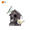 Hot Sale Personalized house bird Hand Painted Custom polyresin decorative Bird House outdoor or for home decoration for kid gift