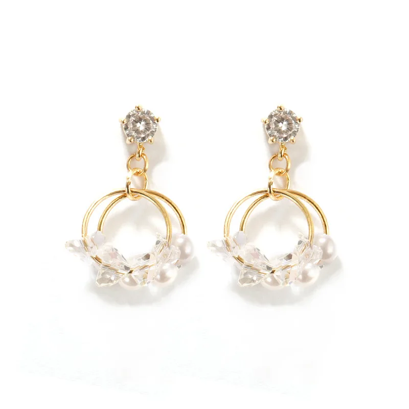 Korea Crystal Symphony Double Layer Geometric Pearl Stud Earrings Female S925 Sterling Silver Temperament Wild Tassel Earrings
Korea Crystal Symphony Double Layer Geometric Pearl Stud Earrings Female S925 Sterling Silver Temperament Wild Tassel Earrings
