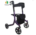 TONIA Compact Rollator 4 Wheels Walker Aids Adult and Elderly TRA11