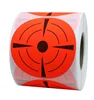 Hybsk Target Pasters 3 Inch Round Adhesive Shooting Targets - Target Dots - Fluorescent Red and Black(1 roll)