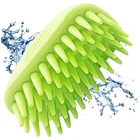 Soft Rubber Bristles Gently Pet Bath Massage Brush Grooming Tool for Shampooing and Massaging Dogs and Cats
