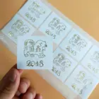 Gold Foil Embossed PVC Zodiac Die Cut Sticker On Sheet