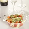 JIAYOU 32oz/1000ml disposable plastic clear pet salad bowl /fruit containerwith lid JS32