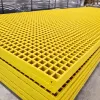 Anti slip FRP molded grating 1-1/2" thick with 1-1/2" square mesh,with grit.