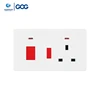 Double 13A switched socket BS standard bakelite material with CE test report