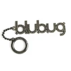 Fashion Custom Gunmetal Metal Letter Logo Tag with Chain and Spring Hook for Handbags