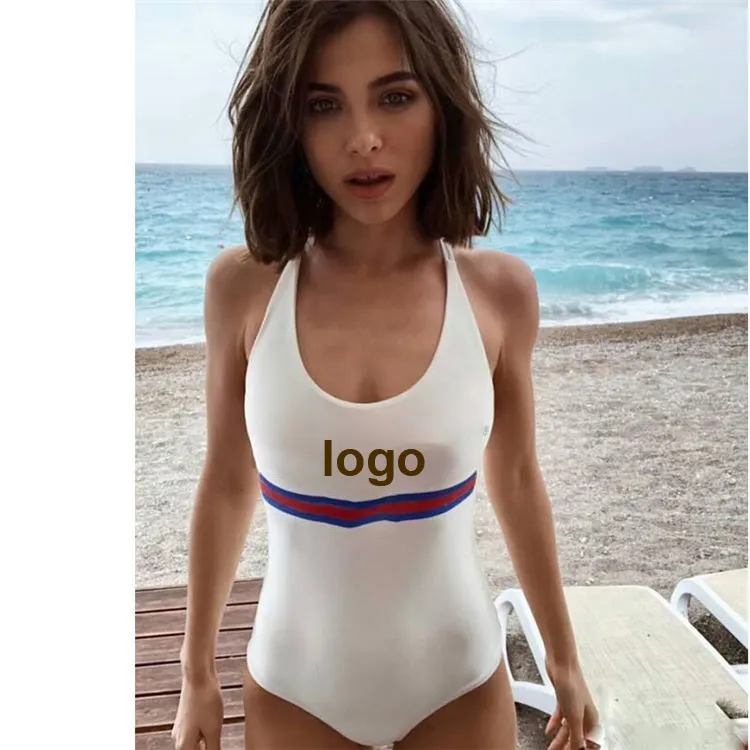 Swimwear Beachwear Girl Sexy White Siamese Cross Strap Bikini One Piece Swimsuit 
Swimwear Beachwear Girl Sexy White Siamese Cross Strap Bikini One Piece Swimsuit