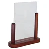 Wooden Double Post Menu Holder/Custom Wood Menu Holder with Plexiglass Lucite/ wooden menu rack a4/a5