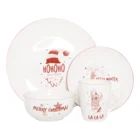 Ceramic cheap 16 pcs round dinner set porcelain dinnerware set super white Christmas tableware set