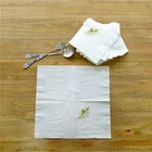 Best quality one color logo design white dinner paper napkin