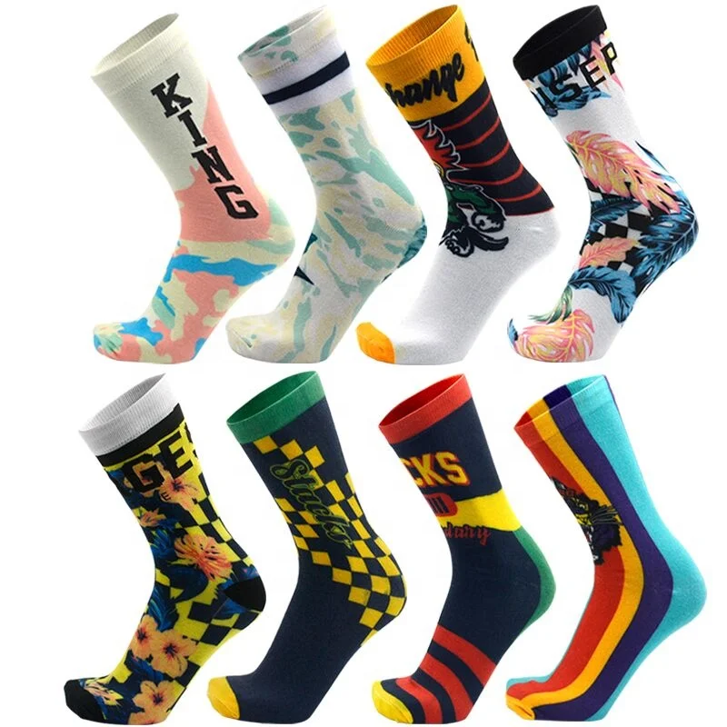 Wholesale custom logo high quality bamboo colorful 3D digital printed socks, Custom color
Wholesale custom logo high quality bamboo colorful 3D digital printed socks, Custom color