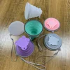 2019 new high quality portable collapsible silicone travel camping drinking cup folding cup