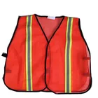 Hi Vis Vest 100% Polyester Mesh Work Industrial Safety Vest