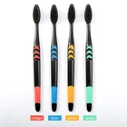 Nano Bamboo Charcoal Toothbrush Double Ultra Soft Black bristle toothbrush