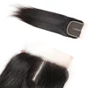 Wholesale Cuticle Aligned Natural Black 3 Virgin Bundles Hair Overnight, Silk Straight Swiss Lace Closure