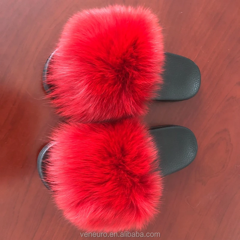 Fashion Design Women Real Big Fox Fur Sandal Soft Furry Slippers Fluffy Big Fur Indoor And Outdoor Slides, Customized color
Fashion Design Women Real Big Fox Fur Sandal Soft Furry Slippers Fluffy Big Fur Indoor And Outdoor Slides, Customized color