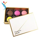 delicate fancy custom printing chocolate cookies gift card box with lid