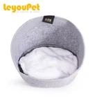 Leyou Pet factory supply Refined Felt Removable cat Bed cheap Cat Sleeping House