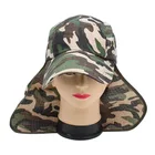 Promotional cotton Ear Flap Neck Cover Sun Hat Baseball Camo Military Cap Fishing Hunting Hiking