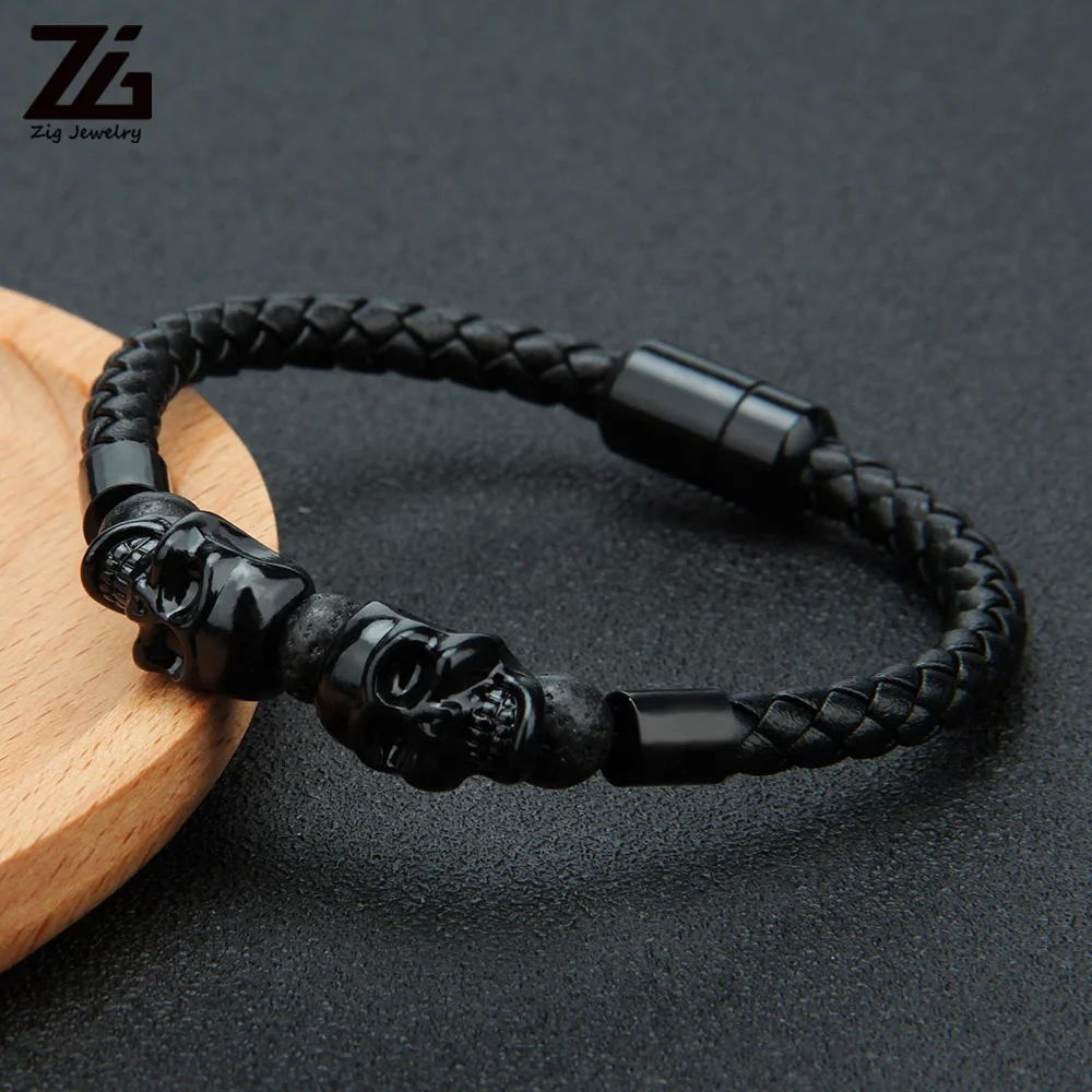 Punk Style Genuine Leather Bracelet for Men Wholesale Pulseras, Customized color
Punk Style Genuine Leather Bracelet for Men Wholesale Pulseras, Customized color