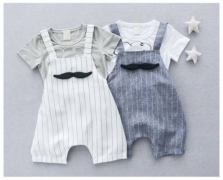 

Fashional Baby Boy Clothing Sets with Cute Cartoon Patterns 2pieces Clothing Sets T Shirts+overalls for Summer