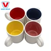 Factory color ceramic tea mug logo decal printed plain white brown coffee cup