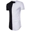 Wholesale 2019 new designer half black half white tshirt summer men tee Tshirt hip hop fashion street T-shirt