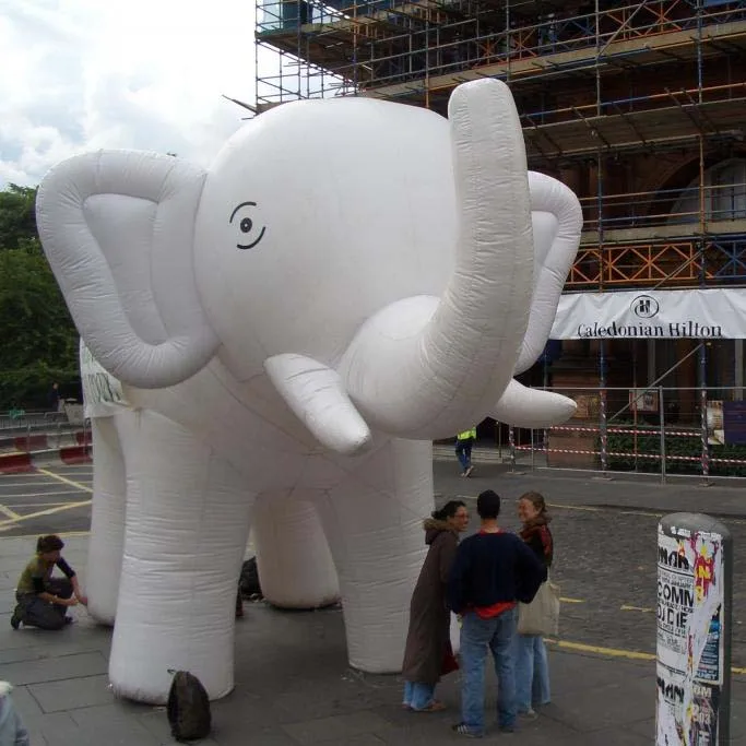 Éléphant gonflable géant pour la publicité extérieure et intérieure