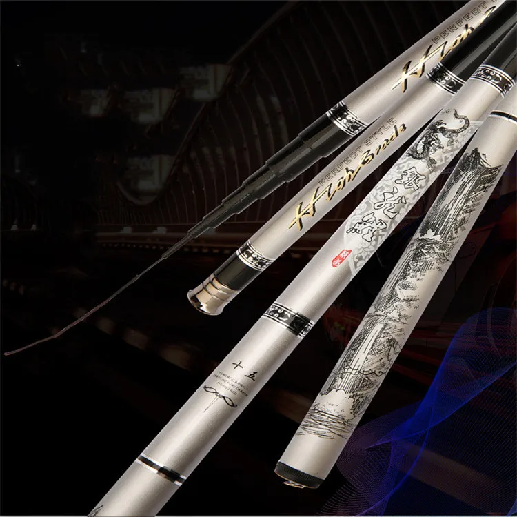 High-density carbon fiber fishing gear short section light hand-held stream fishing rod China, Silver and black color mixture
High-density carbon fiber fishing gear short section light hand-held stream fishing rod China, Silver and black color mixture