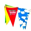 Personalized walking advertising promotional item die cut printing rectangle bunting flags