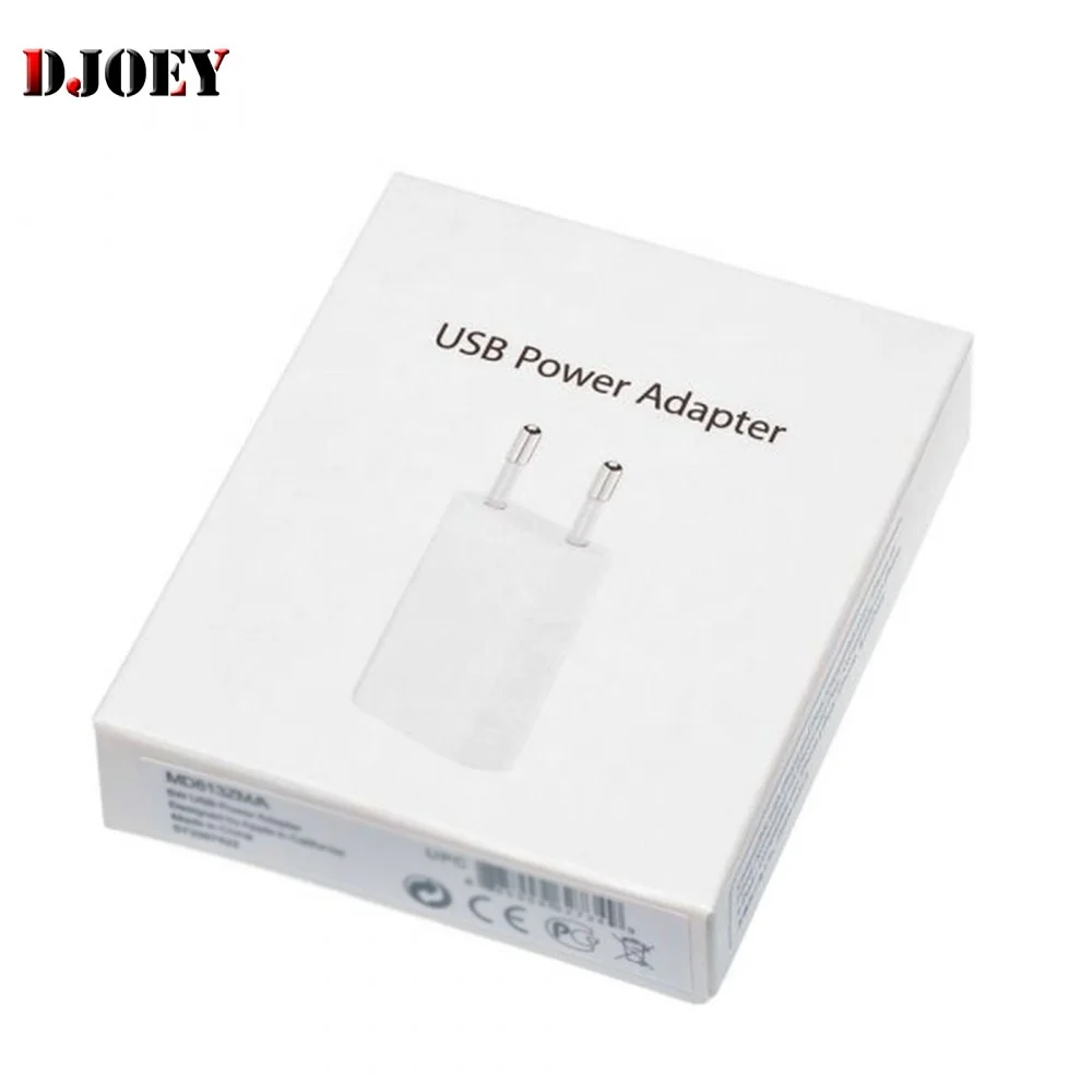 djoey Original Quality USB Power Adapter A1400 5W EU Plug USB Wall Home Charger for iPhone 6 6s 7 8 Plus X MD813 with packing - ANKUX Tech Co., Ltd