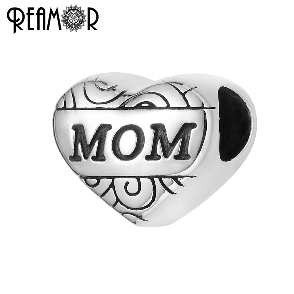 REAMOR Free Shipping 5mm Big Hole 316L Stainless Steel Heart Shape MOM Letter Beads For DIY Necklace Bracelet
REAMOR Free Shipping 5mm Big Hole 316L Stainless Steel Heart Shape MOM Letter Beads For DIY Necklace Bracelet