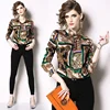 2019 Summer New Fashion Wholesale Tops Women Long Sleeve printing Casual stylish Blouse