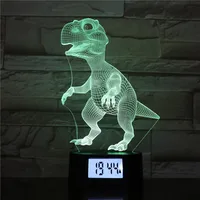 

Animal dinosaur 3D Lamp Touch Sensor 7 Color Changing Decorative Lamp 3d Led Night Light alarm clock lamp