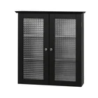 Expresso Color 2 Glass Door Wall Mounted Bathroom Cabinet