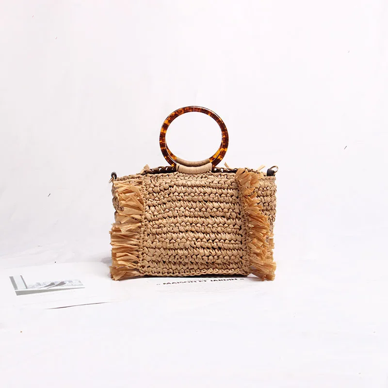 Straw Bag With Tassel Leopard Color Rattan Bag For Women 2021 New Summer Design Shoulder Bag, Solid color
Straw Bag With Tassel Leopard Color Rattan Bag For Women 2021 New Summer Design Shoulder Bag, Solid color