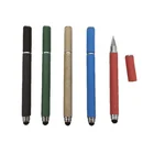 Eco friendly Promotional Cap Action Short Mini Paper ball point pen with stylus