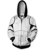 ecowalson Men Knight Hoodie Sweatshirt Costume 3D Print Zip Up Jacket Coat Unisex