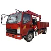 Factory price sinotruk howo flatbed cargo truck dump truck beds with crane for sale
