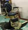 2019 Latest 3 Years Warranty Heavy Duty Super Hydraulic Pump Recline Gold Metallic&Black Styling Chair Barber Chair Salon Chair