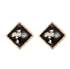 8 designs female dainty delicate elegant resin acrylic square heart oval round shape stud earrings women geometric stud earring