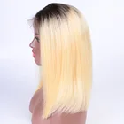 May Queen 1b blonde lace front wigs short bob wig brazilian human hair full lace wig brazilian 8a grade with baby hair