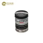 Window Round Tin Box Spice Candy Small Window Custom Printed Gift Round Metal Tin Box