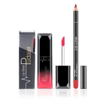 

PUDAIER Matte Lipstick Sets Long Lasting Liquid Lipkit + velvet Lips Pencil Makeup Nude Waterproof Lip Gloss 12 Colors Select